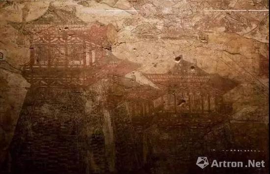 唐 懿德太子墓 建筑壁画