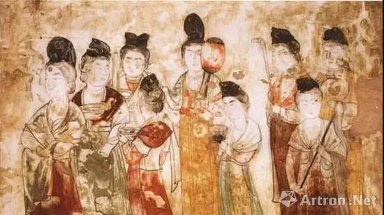 唐 永泰公主墓壁画(局部)