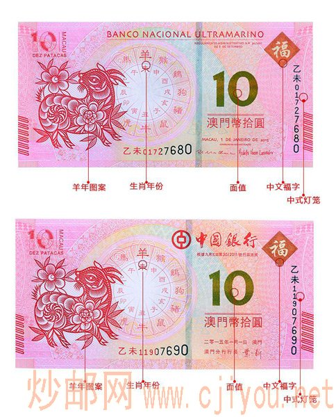 澳门生肖纪念钞特征 澳门生肖纪念钞特征