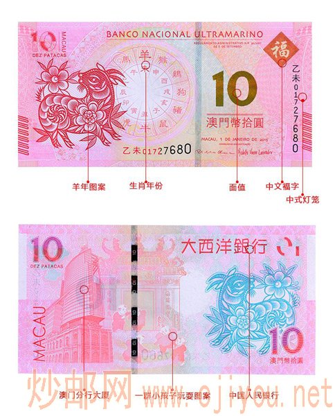 澳门生肖纪念钞特征 澳门生肖纪念钞特征